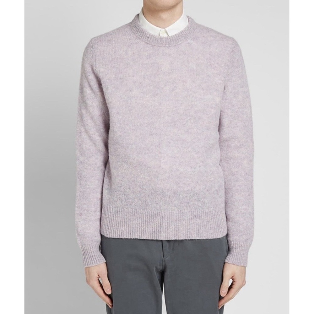 Acne Studios Kai Lilac Marled Pullover Sweater Wool Crew Neck Quiet Luxury